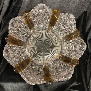 Vintage George Duncan and Sons Paneled Daisy and Button Bowl